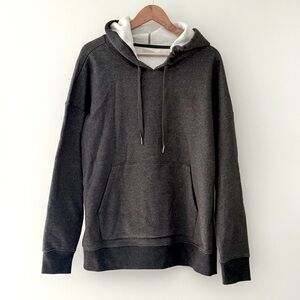NWT ZELLA Cozy Grey Pullover Hoodie Sweatshirt L